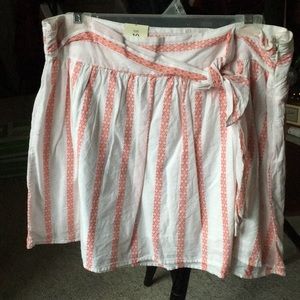 NWT white and orange skirt